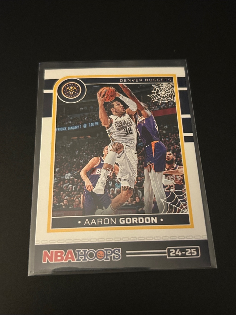 Panini NBA Hoops Aaron Gordon White Black Gold Basketball Card